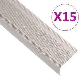 Perfiles de peldaños forma de L 15 uds aluminio champán 100 cm de , Escaleras - Ref: Foro24-146773, Precio: 45,19 €, Descuent...