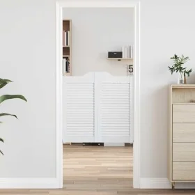 Puertas batientes diseño de lamas 1 par blanco 80x80 cm by , Doors for the home - Ref: Foro24-4107136, Price: 70,91 €, Discou...
