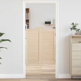 Puertas batientes diseño de lamas 2 par 100x80cm madera pino de , Puertas para el hogar - Ref: Foro24-4107129, Precio: 87,33 ...