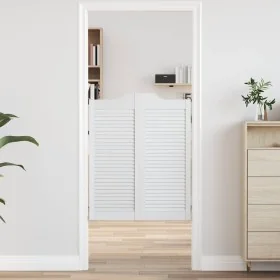 Puertas batientes diseño de lamas 2 par blanco 100x80 cm von , Türen für zu Hause - Ref: Foro24-4107141, Preis: 126,31 €, Rab...
