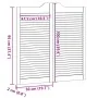 Puertas batientes diseño de lamas 1 par 100x100cm madera pino by , Doors for the home - Ref: Foro24-4107134, Price: 83,91 €, ...
