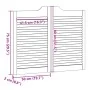 Puertas batientes diseño de lamas 2 par blanco 80x100 cm by , Doors for the home - Ref: Foro24-4107143, Price: 123,07 €, Disc...