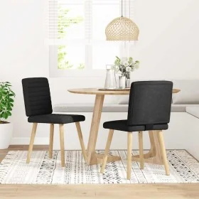 Sillas de comedor 2 unidades tela negro de , Sillas de comedor - Ref: Foro24-4101176, Precio: 103,21 €, Descuento: %