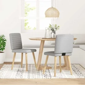 Sillas de comedor 2 uds tela gris nube de , Sillas de comedor - Ref: Foro24-4101183, Precio: 103,21 €, Descuento: %