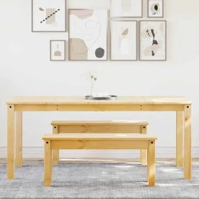 Juego de comedor Panama 3 pzas madera maciza de pino de , muebles para cocinas y comedores - Ref: Foro24-3345182, Precio: 399...