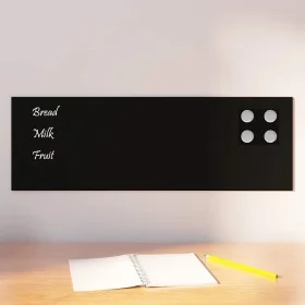 Pizarra magnética de pared vidrio templado negro 60x20 cm de , Pizarras blancas - Ref: Foro24-4008616, Precio: 20,53 €, Descu...