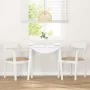 Sillas de comedor con cojines 2uds madera maciza blanco caucho de , Sillas de comedor - Ref: Foro24-4102514, Precio: 172,28 €...