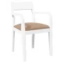 Sillas de comedor con cojines 2uds madera maciza blanco caucho de , Sillas de comedor - Ref: Foro24-4102514, Precio: 172,28 €...