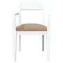 Sillas de comedor con cojines 2uds madera maciza blanco caucho de , Sillas de comedor - Ref: Foro24-4102514, Precio: 172,28 €...