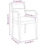 Sillas de comedor con cojines 2uds madera maciza blanco caucho de , Sillas de comedor - Ref: Foro24-4102514, Precio: 172,28 €...