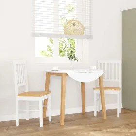 Sillas de comedor 2 unidades madera maciza de caucho blanco by , dining chairs - Ref: Foro24-4102430, Price: 107,35 €, Discou...
