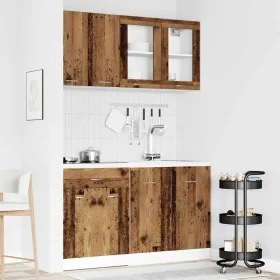 Mueble de cocina 4 piezas madera contrachapada madera vieja de , Armarios de cocina - Ref: Foro24-3328573, Precio: 266,48 €, ...