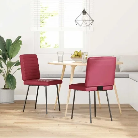 Sillas de comedor 2 unidades cuero sintético rojo tinto by , dining chairs - Ref: Foro24-4101169, Price: 86,96 €, Discount: %