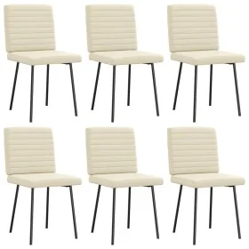 Sillas de comedor 6 unidades cuero sintético color crema de , Sillas de comedor - Ref: Foro24-3315537, Precio: 251,05 €, Desc...