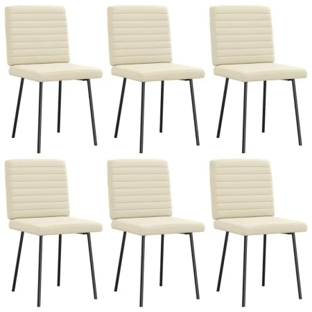 Sillas de comedor 6 unidades cuero sintético color crema de , Sillas de comedor - Ref: Foro24-3315537, Precio: 251,05 €, Desc...