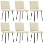 Sillas de comedor 6 unidades cuero sintético color crema de , Sillas de comedor - Ref: Foro24-3315537, Precio: 251,05 €, Desc...