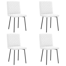 Sillas de comedor 4 unidades cuero sintético blanco de , Sillas de comedor - Ref: Foro24-3315219, Precio: 168,59 €, Descuento: %