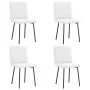 Sillas de comedor 4 unidades cuero sintético blanco de , Sillas de comedor - Ref: Foro24-3315219, Precio: 168,59 €, Descuento: %