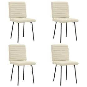 Sillas de comedor 4 unidades cuero sintético color crema de , Sillas de comedor - Ref: Foro24-3315267, Precio: 168,18 €, Desc...