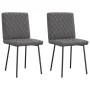 Sillas de comedor 2 unidades cuero sintético gris de , Sillas de comedor - Ref: Foro24-4101115, Precio: 87,17 €, Descuento: %