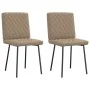 Sillas de comedor 2 unidades cuero sintético color capuchino de , Sillas de comedor - Ref: Foro24-4101117, Precio: 89,87 €, D...