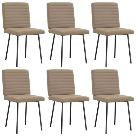 Sillas de comedor 6 unidades cuero sintético color capuchino de , Sillas de comedor - Ref: Foro24-3315540, Precio: 251,05 €, ...