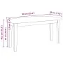 Banco 90 cm Madera Maciza Caucho by , Dining and kitchen benches - Ref: Foro24-4102594, Price: 67,81 €, Discount: %