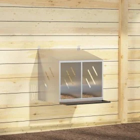 Nido para gallinas con 2 compartimentos plateado galvanizado de , Jaulas y habitáculos para animales pequeños - Ref: Foro24-8...