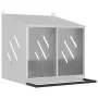 Nido para gallinas con 2 compartimentos plateado galvanizado de , Jaulas y habitáculos para animales pequeños - Ref: Foro24-8...
