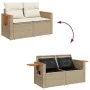 Set sofás jardín y cojines 6 pzas ratán sintético acacia beige by , Garden sets - Ref: Foro24-3327551, Price: 519,22 €, Disco...