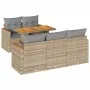 Set sofás jardín y cojines 6 pzas ratán sintético acacia beige by , Garden sets - Ref: Foro24-3327440, Price: 462,49 €, Disco...