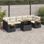Set sofás jardín y cojines 8 pzas ratán sintético acacia negro by , Garden sets - Ref: Foro24-3327570, Price: 540,89 €, Disco...