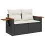 Set sofás jardín y cojines 8 pzas ratán sintético acacia negro by , Garden sets - Ref: Foro24-3327570, Price: 540,89 €, Disco...