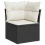 Set sofás jardín y cojines 8 pzas ratán sintético acacia negro by , Garden sets - Ref: Foro24-3327570, Price: 540,89 €, Disco...