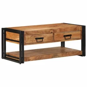 Mesa de centro madera maciza de acacia 90x50x38 cm de , Mesas de centro - Ref: Foro24-4016687, Precio: 195,11 €, Descuento: %