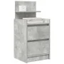 Mesilla de noche con 2 cajones gris hormigón 38x34x80 cm de , Mesitas de noche - Ref: Foro24-861361, Precio: 54,18 €, Descuen...