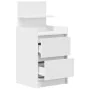 Mesillas de noche con 2 cajones 2 uds Blanco 38x34x80 cm de , Mesitas de noche - Ref: Foro24-861356, Precio: 95,08 €, Descuen...