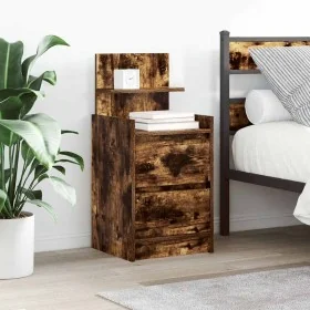 Mesilla de noche con 2 cajones roble ahumado 38x34x80 cm de , Mesitas de noche - Ref: Foro24-861363, Precio: 53,22 €, Descuen...