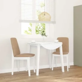 Sillas de comedor con cojines 2uds madera maciza blanco caucho de , Sillas de comedor - Ref: Foro24-4102447, Precio: 122,78 €...