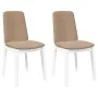 Sillas de comedor con cojines 2uds madera maciza blanco caucho de , Sillas de comedor - Ref: Foro24-4102447, Precio: 122,78 €...