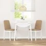 Sillas de comedor con cojines 2uds madera maciza blanco caucho de , Sillas de comedor - Ref: Foro24-4102447, Precio: 122,78 €...