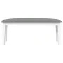 Banco 110 cm madera maciza caucho blanco by , Dining and kitchen benches - Ref: Foro24-4102606, Price: 76,76 €, Discount: %