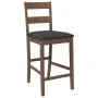 Taburetes de bar con cojines 2 uds madera maciza marrón caucho de , Taburetes de cocina - Ref: Foro24-4102556, Precio: 142,94...