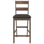 Taburetes de bar con cojines 2 uds madera maciza marrón caucho de , Taburetes de cocina - Ref: Foro24-4102556, Precio: 142,94...