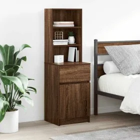 Mesilla de noche roble marrón 39x35x125 cm madera de ingeniería de , Mesitas de noche - Ref: Foro24-861316, Precio: 70,70 €, ...