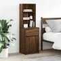 Mesilla de noche roble marrón 39x35x125 cm madera de ingeniería by , Nightstands - Ref: Foro24-861316, Price: 70,70 €, Discou...