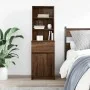 Mesilla de noche roble marrón 39x35x125 cm madera de ingeniería by , Nightstands - Ref: Foro24-861316, Price: 70,70 €, Discou...