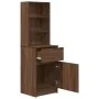 Mesilla de noche roble marrón 39x35x125 cm madera de ingeniería by , Nightstands - Ref: Foro24-861316, Price: 70,70 €, Discou...