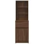 Mesilla de noche roble marrón 39x35x125 cm madera de ingeniería by , Nightstands - Ref: Foro24-861316, Price: 70,70 €, Discou...