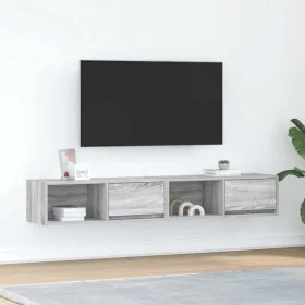 Muebles de TV 2 uds madera ingeniería gris Sonoma 80x31x25,5 cm de , Muebles TV - Ref: Foro24-861465, Precio: 80,54 €, Descue...